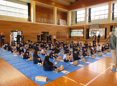 今日作る椅子は県内で育ったスギ材を使用します