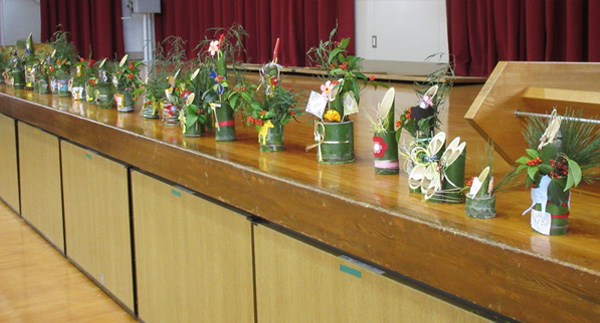 子供たちが作った正月飾り