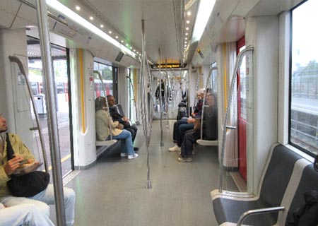 トラムの内部