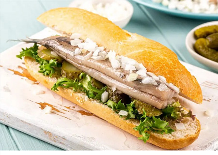 ハ―リングのサンドイッチ