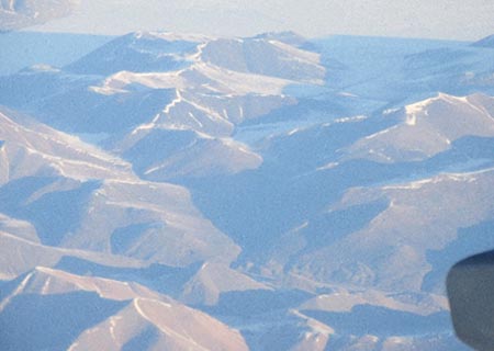 グリーンランド上空